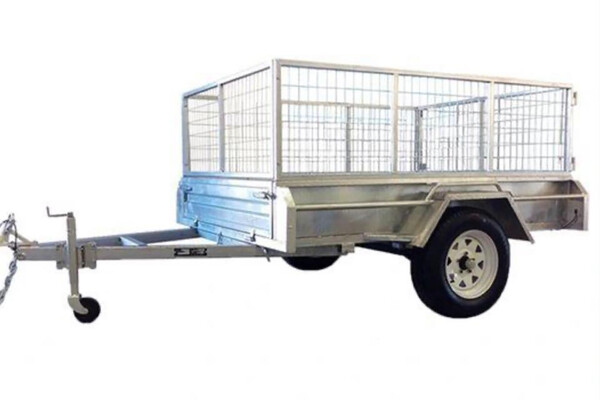 6x4 TRAILER GAL MANUAL TIPPER WITH CAGE